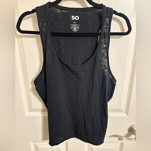 SO Women's Classic Lounge Tank Top, Black, Sz XL